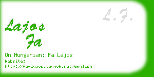 lajos fa business card